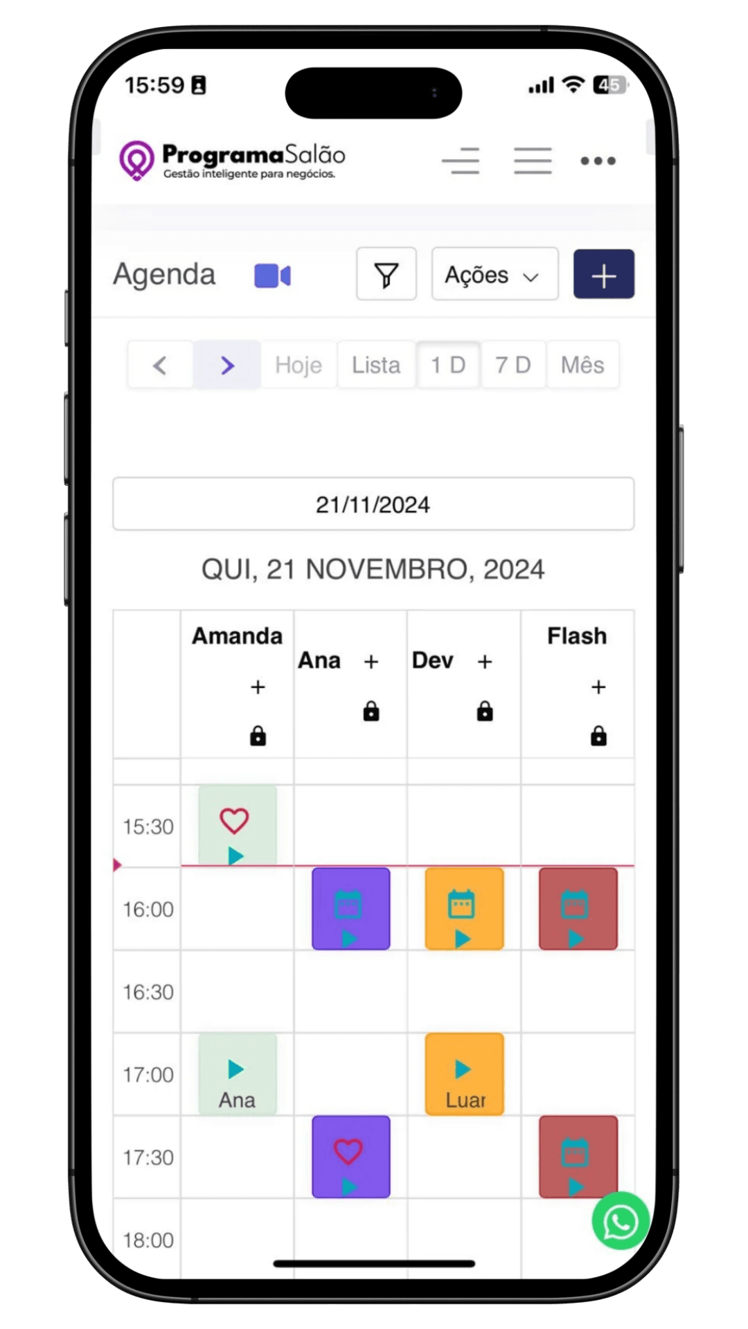 Programa Salão - Sistema Mobile